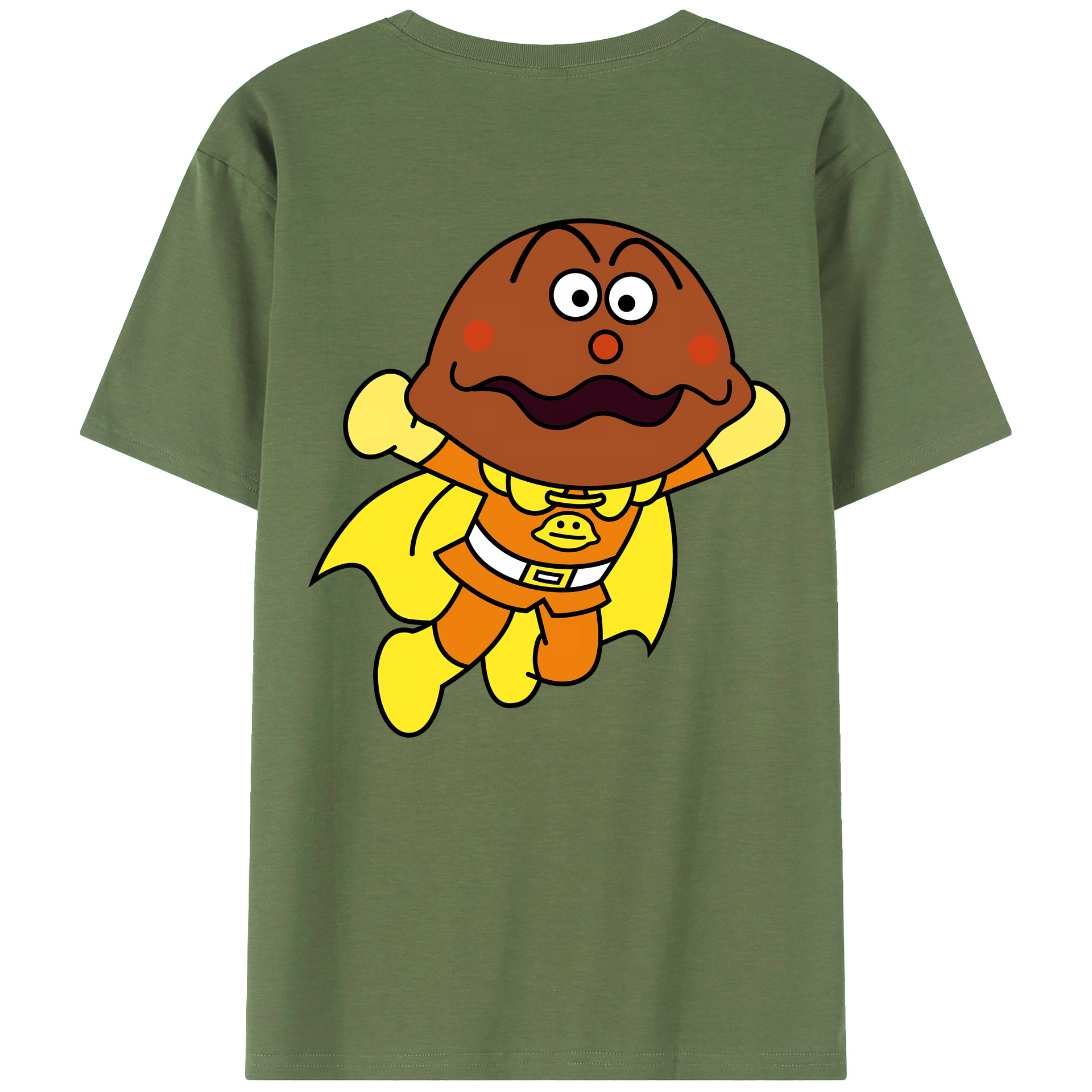 （画像用） アンパンマン Anpanman 綿100％ メンズ半袖Tシャツ（バックプリント） 通気性